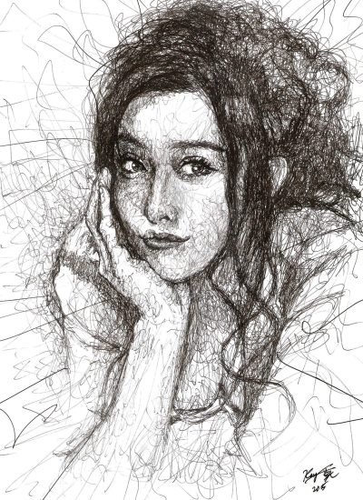 Fan Bingbing, Fashion Icon, Superstar, Film Producer, Chinese Actress Drawing