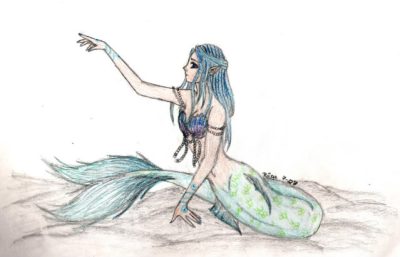 Fantasy Mermaid, Ocean Dreams, Enchanted Seas, Mythical Creatures, Underwater Adventure Drawing