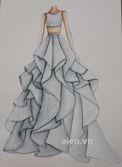 Fashion Design, Unique Textiles, Creative Apparel, Innovative Patterns, Trendy Styles Drawing