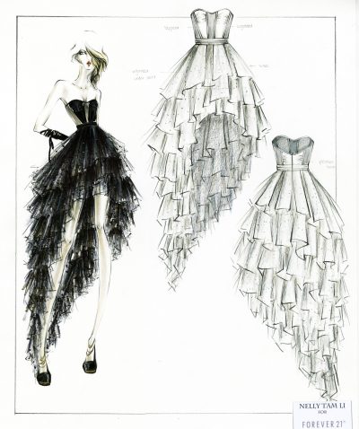 Fashion Design, Trend Innovation, Garment Artistry, Aesthetic Development, Style Creation Drawing