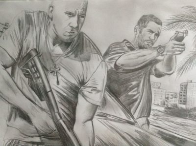 Fast And Furious, Action, Speed, Heists, Family Drawing