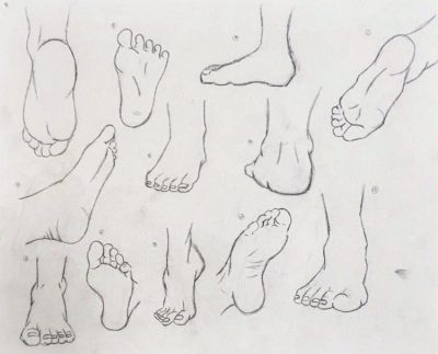 Feet, Functionality, Fitness, Flexibility, Fashion Drawing