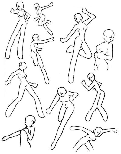 Action Pose, Dynamic Stance, Athletic Position, Motion Capture, Energetic Posture Drawing