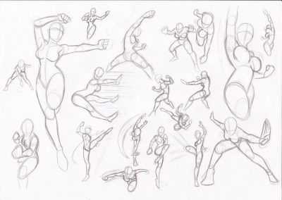 Female Action Poses, Dynamic Stances, Fierce Attitudes, Empowering Movements, Bold Expressions Drawing