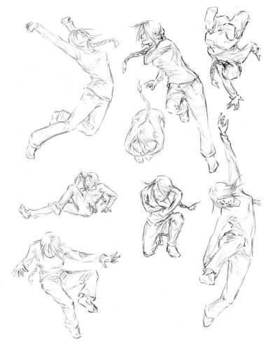 Female Action Poses, Bold Expressions, Fierce Postures, Dynamic Stances, Empowering Moves Drawing