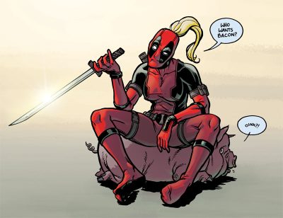 Female Deadpool, Heroine, Mercenary, Comedic, Anti-Hero Drawing