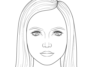 Female Face, Beauty, Expression, Features, Elegance Drawing