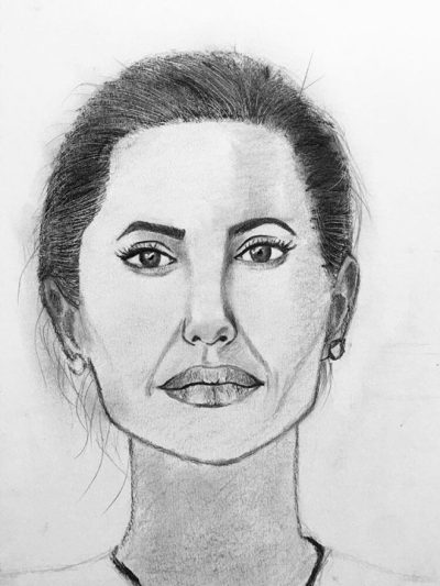 Female Face, Portrait, Beauty, Features, Expression Drawing