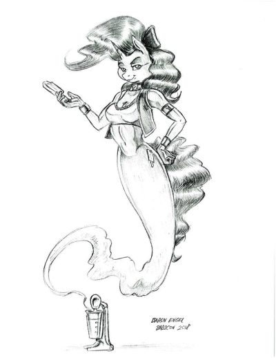 Genie, Wish, Enchantment, Magic, Fantasy Drawing