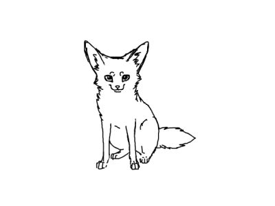 Fennec Fox, Small Size, Nocturnal Behavior, Large Ears, Desert Adaptation Drawing