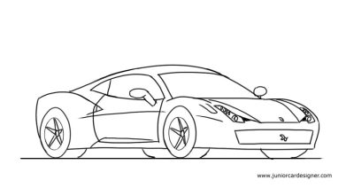 Ferrari, Speed, Luxury, Engineering, Performance Drawing