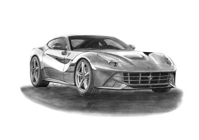 Ferrari, Speed, Performance, Innovation, Luxury Drawing