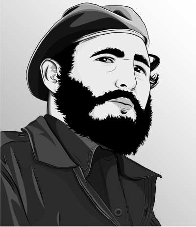 Fidel Castro, Political Icon, Revolutionary Leader, Historical Figure, Cuban Communism Drawing