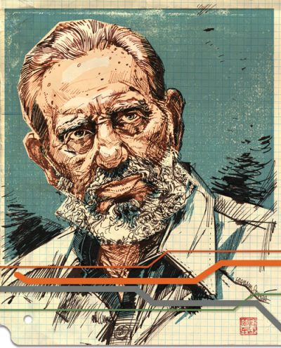 Fidel Castro, Political Icon, Revolutionary Leader, Historical Figure, Cuban Communism Drawing