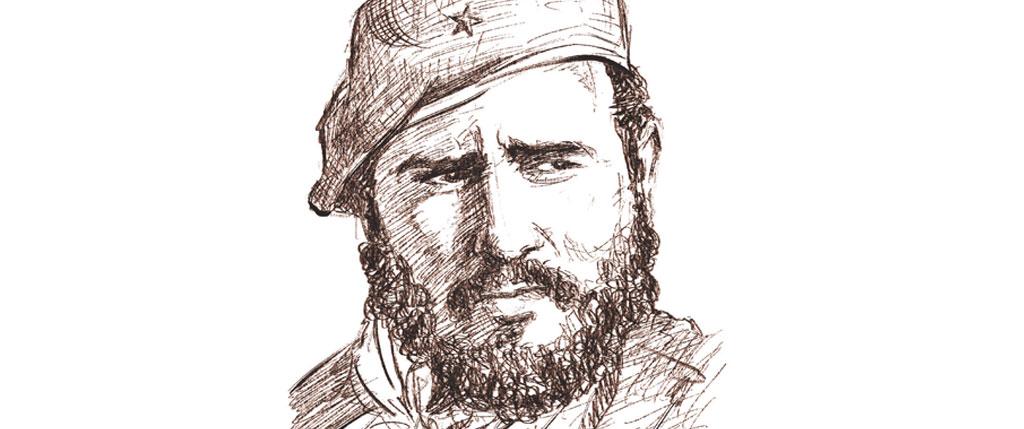 Fidel Castro Drawing Artistic Sketching