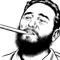 Fidel Castro Drawing Fine Art