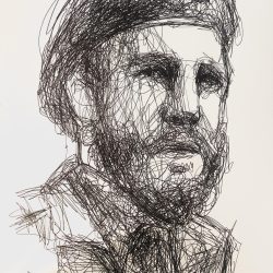 Fidel Castro Drawing Hand drawn