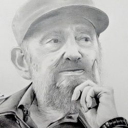 Fidel Castro Drawing Hand drawn Sketch