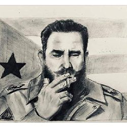 Fidel Castro Drawing Sketch