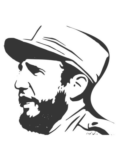 Fidel Castro, Political Icon, Revolutionary Leader, Historical Figure, Cuban Communism Drawing