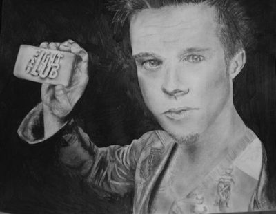 Fight Club, Anarchy, Brotherhood, Identity, Consumerism Drawing