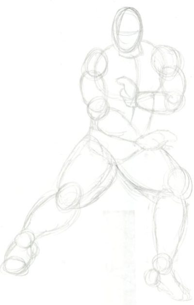 Fighting Pose, Battle Posture, Warrior Form, Ready Position, Combat Stance Drawing