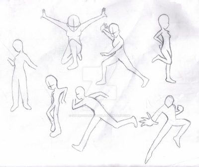 Figure Action Poses, Dynamic Movements, Athletic Gestures, Expressive Stances, Creative Angles Drawing