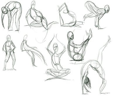 Figure Action Poses, Athletic Postures, Energetic Arrangements, Expressive Movements, Dynamic Stances Drawing