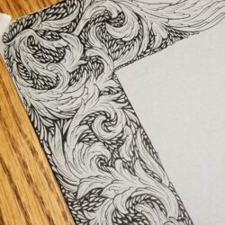 Filigree Drawing Detailed Sketch