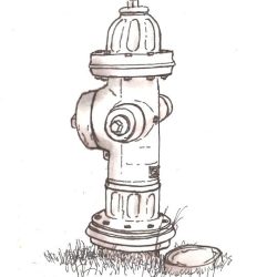 Fire Hydrant Drawing Realistic Sketch