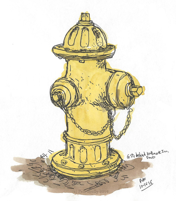 Fire Hydrant Drawing Stunning Sketch