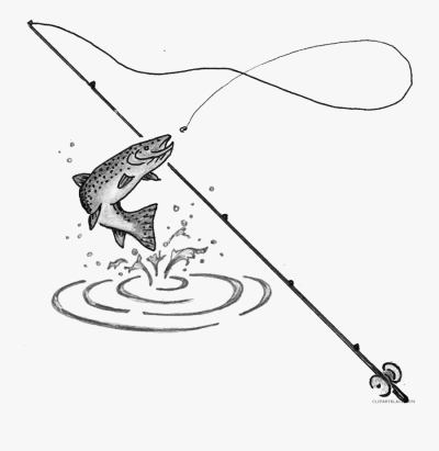 Fishing Pole, Angling Gear, Outdoor Sport, Casting Rod, Reel Combo Drawing