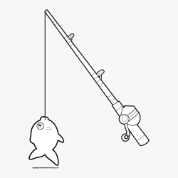 Fishing Pole Drawing