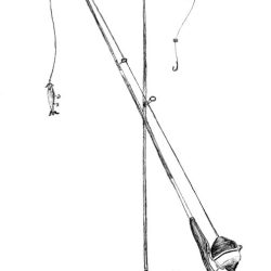 Fishing Pole Drawing Fine Art