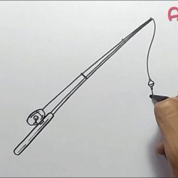 Fishing Pole Drawing Hand drawn Sketch