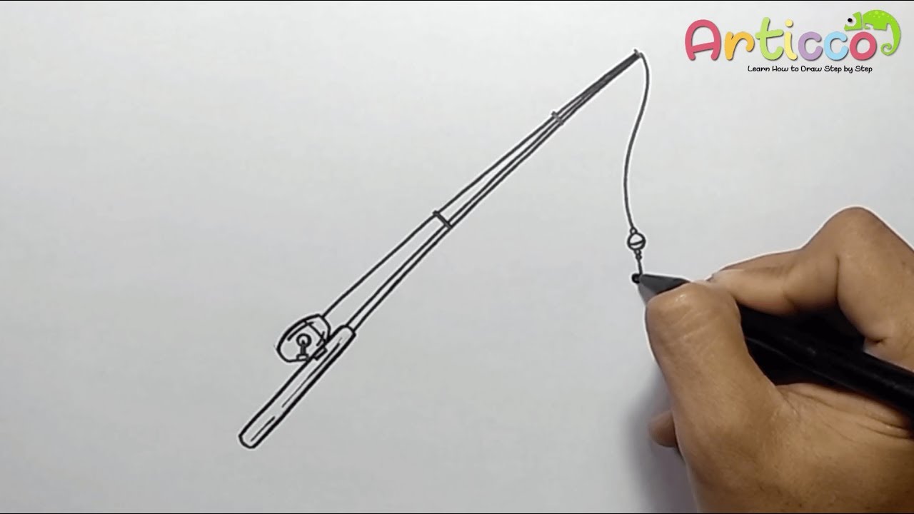Fishing Pole Drawing Hand drawn Sketch