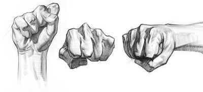 Fist, Strength, Action, Unity, Power Drawing