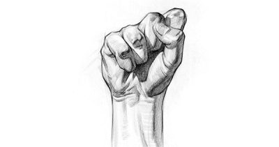 Fist, Unity, Resolve, Strength, Power Drawing