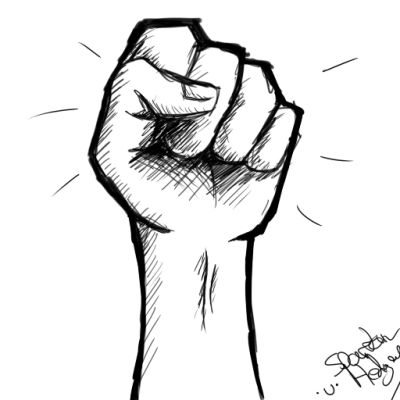 Fist, Resistance, Power, Strength, Unity Drawing