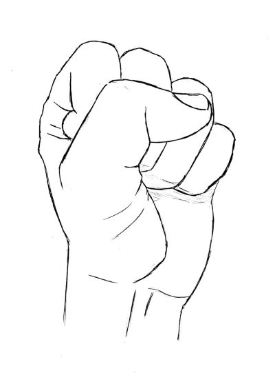 Fist, Unity, Power, Strength, Resistance Drawing