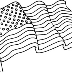 Flag Drawing Unique Art