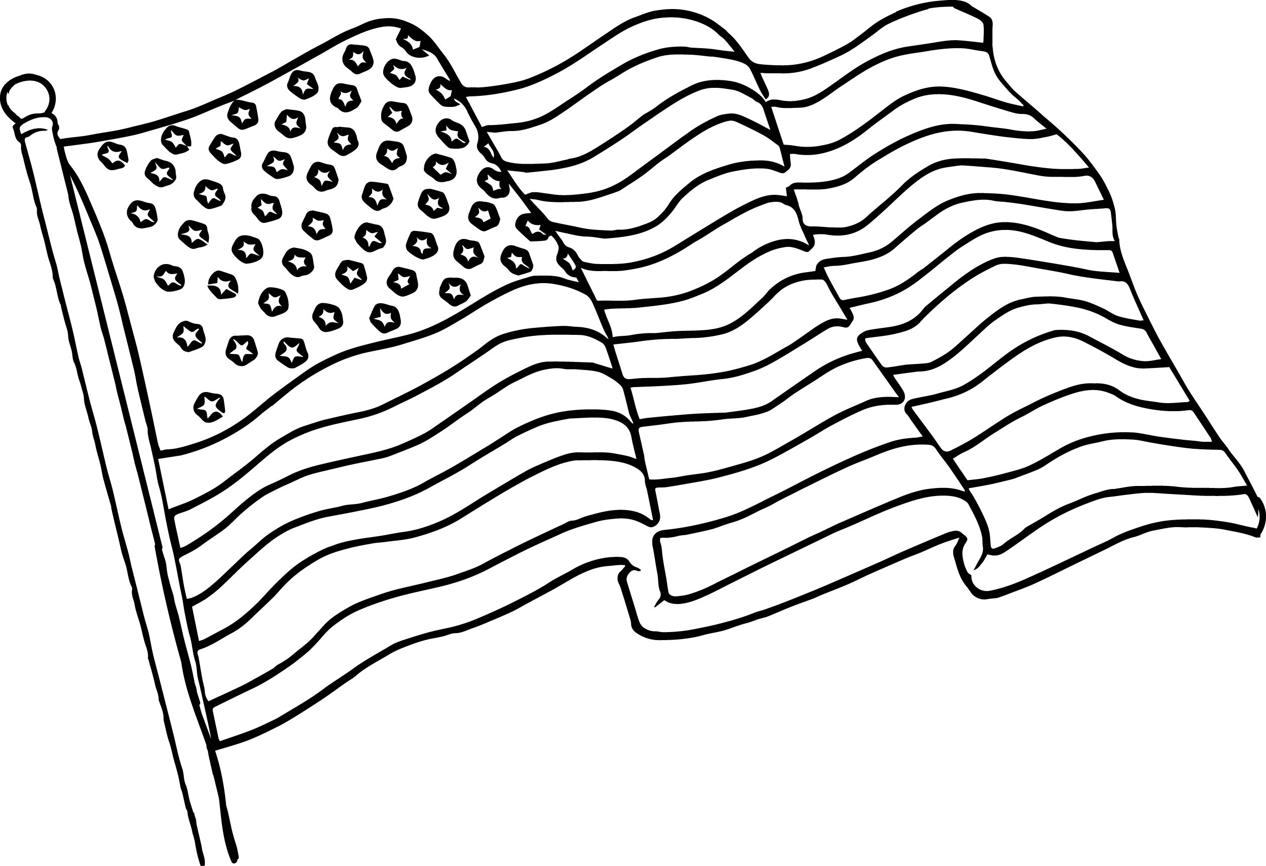 Flag Drawing Unique Art