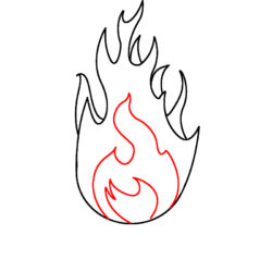 Flames Drawing Sketch