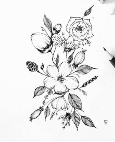 Floral, Arrangements, Designs, Patterns, Aesthetics Drawing