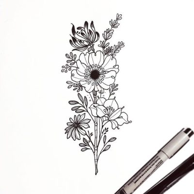 Floral, Arrangements, Designs, Patterns, Aesthetics Drawing