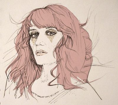 Florence Welch, Singer, Songwriter, Icon, Performer Drawing