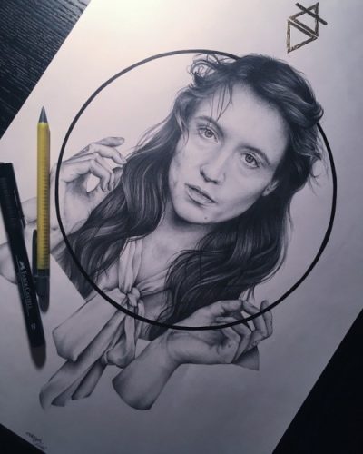 Florence Welch, Indie-Pop, Ethereal, Powerful, Singer-Songwriter Drawing