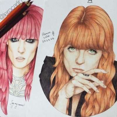 Florence Welch, Singer, Songwriter, Icon, Performer Drawing