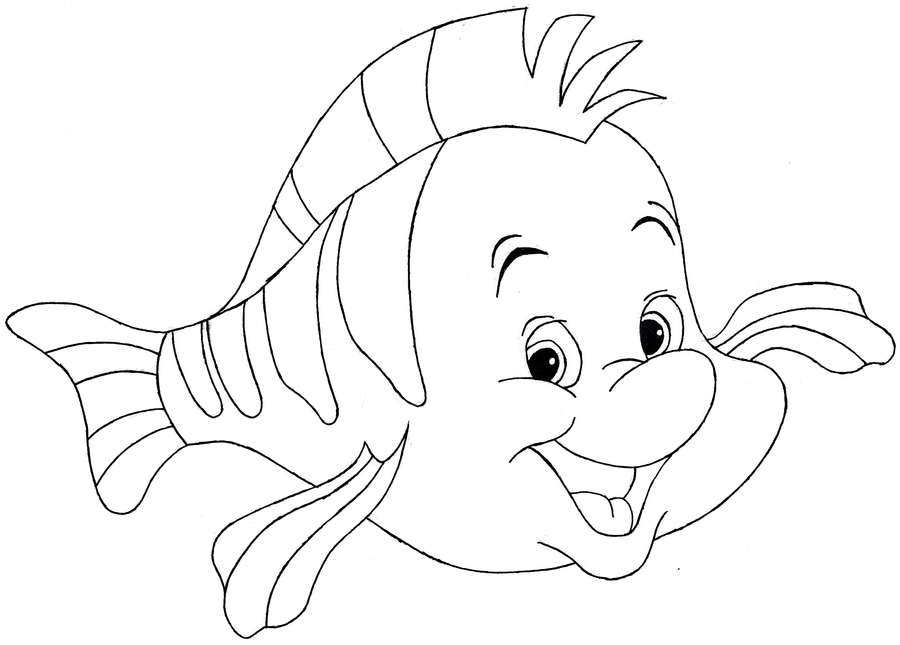 Flounder Fish Drawing Realistic Sketch