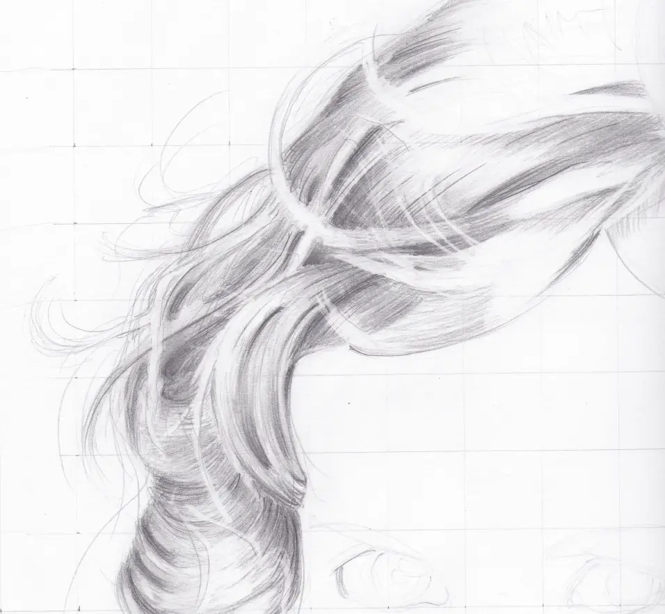 Fluffy Hair Drawing Amazing Sketch